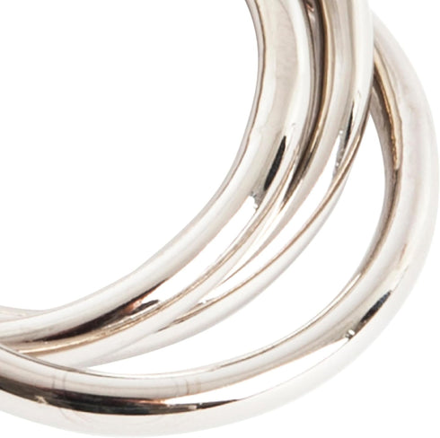 SARO LIFESTYLE Three Rings Design Napkin Ring (Set of 4), Silver...