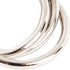 SARO LIFESTYLE Three Rings Design Napkin Ring (Set of 4), Silver...
