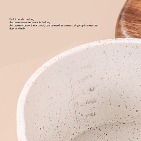 Kitchen Stovetop Sauce Frying Pan, Aluminum Nonstick Sauce Pot with Pour Spouts and Wooden Handle for Pouring Oil Heating Boiling Milk Frying Eggs...