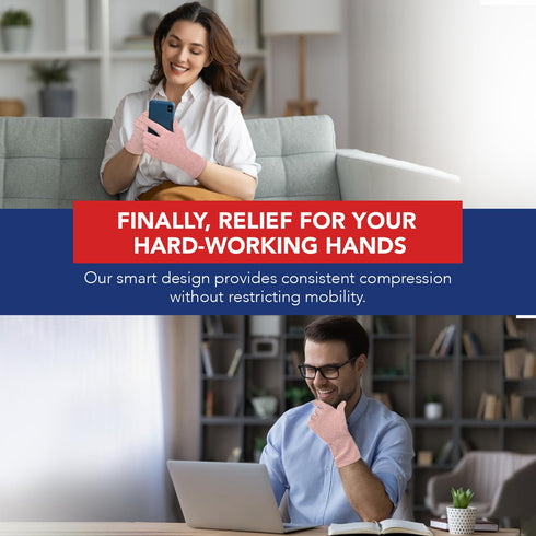 Doctor Developed Compression Gloves, Hand Compression Gloves for Arthritis Pain Relief, Cotton Arthritis Gloves for Women & Men With Doctor Handbo...