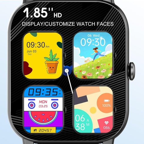 Smart Fitness Watch for Men Women(Answer/Make Calls), HD Touch Screen with Heart Rate Sleep Monitor, Sports Modes, IP68 Waterproof Activity Tracke...