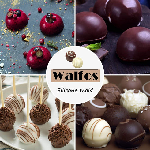 Small 15-Cavity Semi Circular Silicone Mold, 2 Packs Half Sphere Silicone Baking Molds for Making Jelly, Chocolates and Cake...