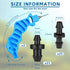 Hestya 2 Pcs 2-in-one Drip Irrigation Tubing Hole Punch and Fitting Insertion Tool and 50 Pcs 1/4" Drip Irrigation Fittings Kit 25 Barbed Connecto...