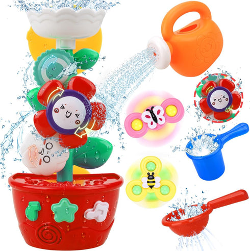 Baby Bath Toys for Kids 1-3 Toddler Suction Cup Spinning Bath tub Toys Sensory Toys for 1 2 3 4 Year Old Girls Boys Gifts Ideal with Color Box...