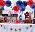 Nautical Party Decor Pom Poms Tissue Paper Lanterns Navy Blue Decorations for Baby Shower Boy Scout Banquet Birthday Party Nursery Decorations Bri...