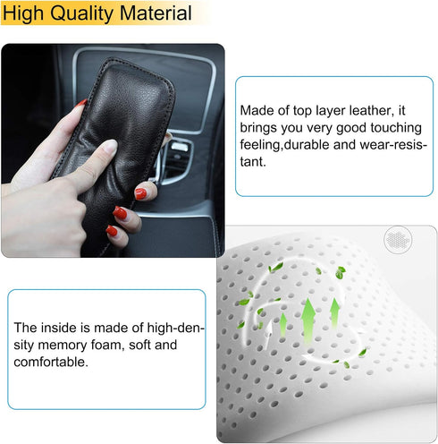 4 Pack Soft Leather Car Center Console Knee Leg Elbow Cushion Pad, Car Knee Cushion Elbow Pillow Thigh Support Comfort Pillow...