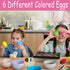 Wooden Easter Egg Shakers Baby Easter Maracas Easter Eggs for Baby Kids Musical Instruments Early Learning Toys, 6 Pcs...