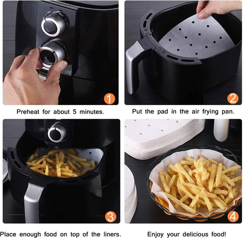 Air Fryer Parchment Paper Liners?10"×10"? Square 100Pcs Compatible with XXXL Air Fryer,Perfect for 6.8QT/7.6QT/8.5QT/9.5QT Or Bigger Air Fryers (W...