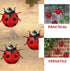 Luxshiny 2pcs Metal Garden Decor for Outside Cute Ladybugs Yard Art Lawn Ornaments Wall Sculptures Statues Fence Patio Garden Outdoor Decorations ...