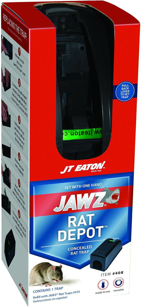 JT Eaton Jawz 408 Depot Covered Snap Trap for Rats and Chipmunk...