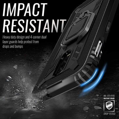 Shields Up OnePlus 7/6T Carbon Case | 10ft Drop Tested | Ultra Slim, Lightweight, Scratch Resistant, Shockproof | Kickstand - Black...