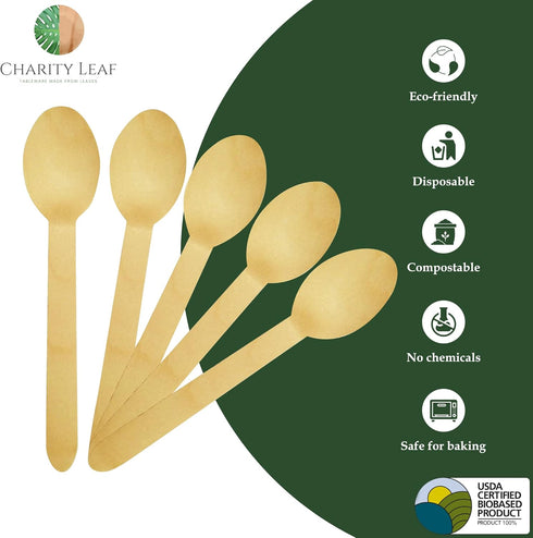 Birchwood Disposable Cutlery (100, Spoon)...