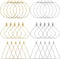 120 pcs Stainless Steel Beading Hoop Earring Finding Earring Components,Triangle Earring Scallop Earring Round Hoop Earring for DIY Jewelry Making...