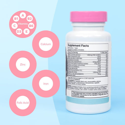 Dr. Talbot's Mom Prenatal Multi-Vitamin Daily Supplement - Folic Acid, Iron, Vitamins, and More - 60 Tablets...