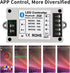 LIVE4COOL RGB/RGBW LED Bluetooth Controller RGB LED Strip Light Controller Phone APP Control for 5050 3528 RGB LED Strip Lights (Suitable for iOS ...