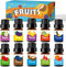 Fruity Fragrance Oil for Candle & Soap Making, Holamay Premium Essential Oils 5ml x 10 - Coconut, Strawberry, Mango, Pineapple, Summer Aromatherap...
