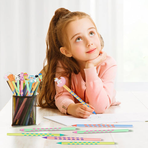 AUAUY Pencils #2 HB, Number 2 Pencils with Eraser, 36PCS Wood-Cased Pencils with 36PCS Cuten Pencil Top Erasers Cute Pencils Graphite Pencils Sket...
