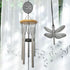 Dragonfly Wind Chimes for Outside with Bright Silver,29 "Memorial Wind Chimes Create a Zen Atmosphere for Outdoor,Garden Patio Yard Decor,Unique D...