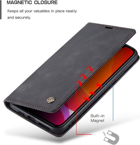 SINIANL iPhone 11 Wallet Case iPhone 11 Leather Case, Book Folding Flip Case with Kickstand Credit Card Slot Magnetic Closure Protective Cover for...
