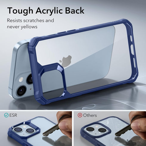 ESR Clear Case for iPhone 13 and iPhone 14 - Military-Grade Protection, Shockproof Corners, Yellowing-Resistant Acrylic Back, Air Armor Phone Case...