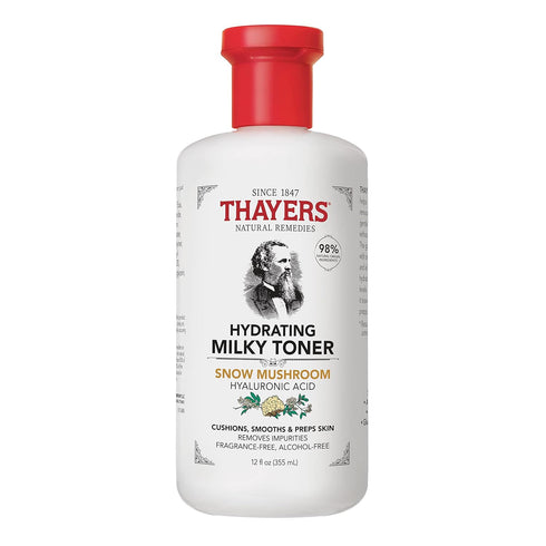 THAYERS Milky Face Toner Skin Care with Snow Mushroom and Hyaluronic Acid, Natural Gentle Facial Toner, for Dry and Sensitive Skin, 355mL...