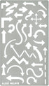 Aleks Melnyk No.15 Metal Journal Stencil, Arrow, Stainless Steel Stencil 1 PCS, All Purpose Template Tool for Wood Burning, Bullet Journaling, Geo...