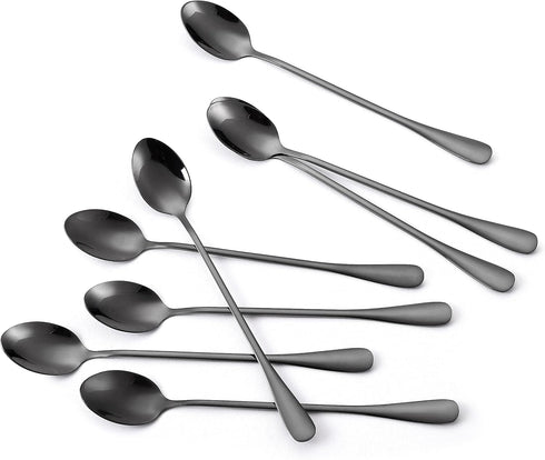 Marco Almond® KYA59 Iced Tea Spoon, Ice Cream Spoon, Titanium Coated Stainless Steel Long Handle Spoons for Coffee, Cocktail Stirring, Milkshake, ...