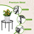 1PCS Plant Stand-9.06IN Flower Pot Stand, Plant Holder Heavy Duty Iron Plant Pot Shelf, Anti-rust Round Plant Rack for Room Indoor and Outdoor Cou...