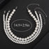 3PCS Multi-Layer Simulated Pearl Choker Necklace Multi-Strand Pearl Statement Bridal Choker Necklace 1920s Pearl Jewelry for Wedding Party 20s Fla...