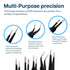 MMOBIEL 3x Industrial Precision ESD Tweezers Anti-Static Stainless Steel for Electronics Tools, Jewelry, Computer, Laboratory Work, Crafts and Hob...