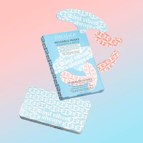 Pacifica Beauty | Reusable Undereye + Brow Mask Value Set | 100% Silicone | Vacuum Seal & Lifting Effect | Minimize Fine Lines + Wrinkles | Pair w...