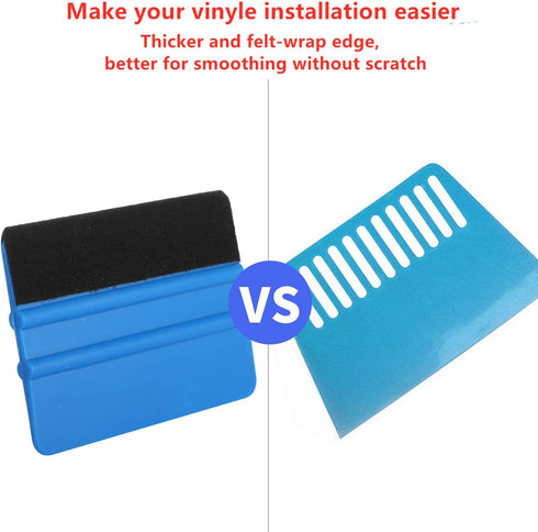 Car Window Film Tinting Tools, Vinyl Wrap Kit, Precut/Auto Window Tint Tool Kit, Window Tint Installation Kit, Wallpaper Smoothing Tool with Felt ...