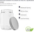 6 Pack of 32 Ounce Plastic Quart Jars with 89RM Leak Proof Seal Lid - Food Grade and BPA Free (32oz, 6pk)...
