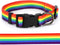 WHIPPY Rainbow Flag Dog Collar Soft Gay Pride Puppy Collar LGBTQ Pet Collar for Parade Adjustable LGBT Rainbow Stripe Dog Collar with Buckle for S...