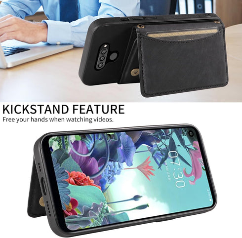 Phone Case For LG Q70 Wallet Cover with Crossbody Shoulder Strap and Leather Credit Card Holder Pocket Slim Stand Cell Accessories Mobile Flip Pur...