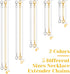 Chain Extenders for Necklaces, Anezus 10pcs Jewelry Extenders for Necklaces, Stainless Steel Chain Extenders for Necklace, Bracelet and Anklet (As...