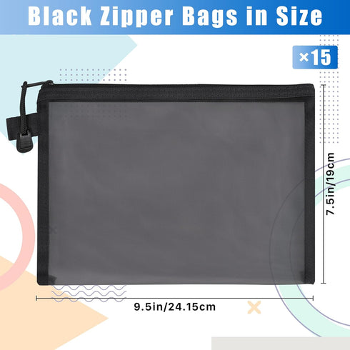 15 Pcs Mesh Zipper Pouch Mesh Bags Makeup Bags Mesh Cosmetic Bag Makeup Pouches,Nylon Mesh Travel Bags,Zipper Pouches for Organizing Pouches for T...