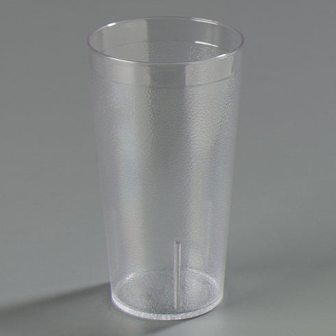 Carlisle FoodService Products Stackable Tumbler with Pebbled Exterior for Restaurants, Cafeterias, And Fast Food, Plastic, 12 Ounces, Clear, (Pack...