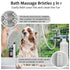 ELEGX Pet Grooming Bath Massage Brush with Soap and Shampoo Dispenser Soft Silicone Bristle for Long Short Haired Dogs Cats Shower (Grey+Blue+Mass...