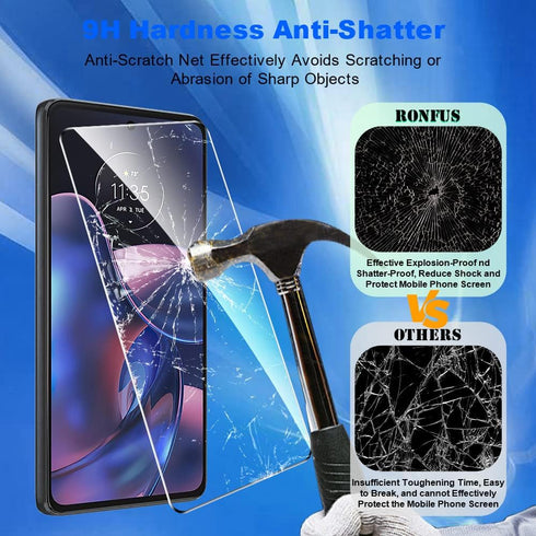 3 Pack Compatible for Motorola Edge 2022 Tempered Glass Screen Protector,Case Friendly,Ultra HD, 9H Hardness,Touch Sensitive...