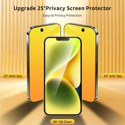 Privacy Screen Protector for iPhone 13 Pro Max and for iPhone 14 Plus Tempered Glass Anti-Spy Gradient Colorful Private Anti Bluelight Full Covera...