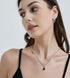 UDYLGOON Teardrop Bride Bridesmaid Crystal Necklace Earrings Jewelry Set for Women Wedding Prom...