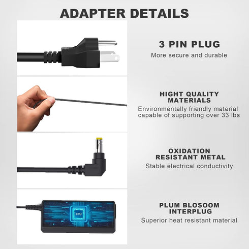 Replacement 19V 65W JBL Xtreme 2 Charger - for JBL Xtreme Portable (Black,Blue,Red) Wireless Bluetooth Speakers/JBL Xtreme/JBL Xtreme 2 / JBL Xtre...