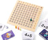 2 in 1 Multiplication Addition Math Board Game for Kids - Wooden Montessori Math Toys for Girls Boys 4 5 6 7 8 9 Years Old Wood Double Sided Board...
