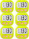 6 Pack Digital Kitchen Timers for Cooking Magnetic Timer for Cooking Loud Alarm green...