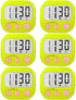 6 Pack Digital Kitchen Timers for Cooking Magnetic Timer for Cooking Loud Alarm green...