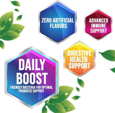 Daily Probiotic and Prebiotic Supplement 60 Billion CFU Capsule for Women & Men - 10 Diverse Strains - Acidophilus Prebiotics & Probiotics for Dig...