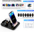 Wireless Charger, 4 in 1 Fast Charging Station,Colorful Night Light,Qi Foldable Magnetic Wireless Phone Charger Stand for iPhone, Apple iWatch, Ai...