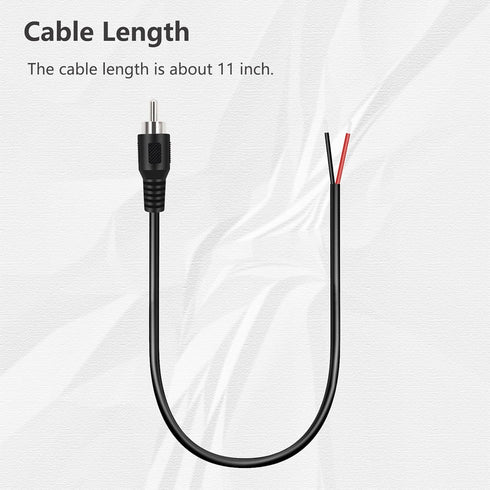 4 Pack RCA Male to Speaker Wire, RCA Male Plug Adapter Connector to Bare Wire Open End Audio Cable for Amplifier Audio Video Receiver Speakers...