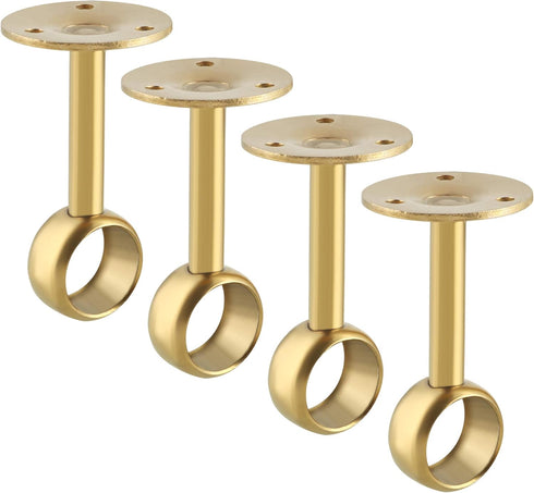 Alise Curtain Rod Holder Bracket 1''Dia,Closet Rod Holders Wall Mount,Ceiling Mounted Curtain Rod Flange Brackets,Ceiling Curtain Rods Brackets fo...